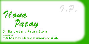 ilona patay business card